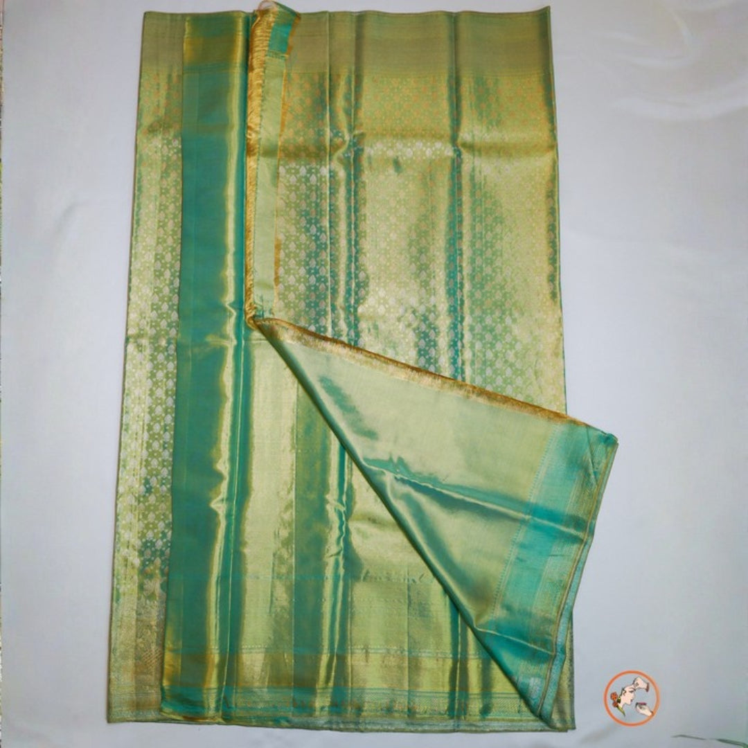 Parrot Green Pure Kanchi Silk