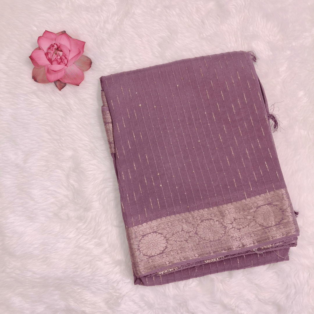 Pastel Purple Fancy silk saree