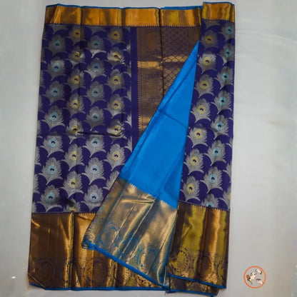 Pepsi Blue Pure Kanchi Silk Vivahasilks