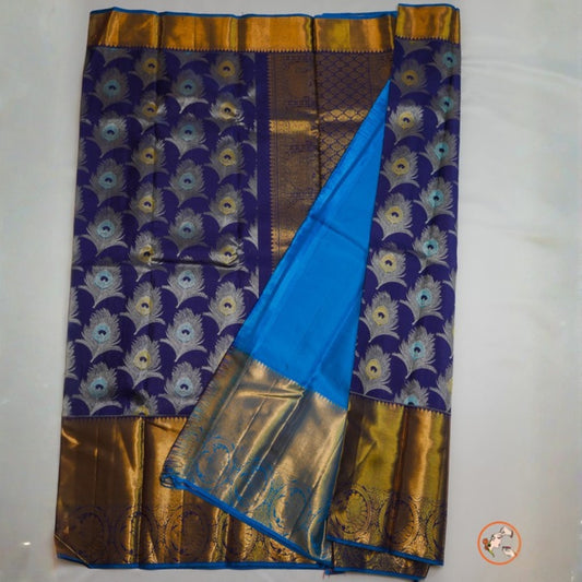 Pepsi Blue Pure Kanchi Silk