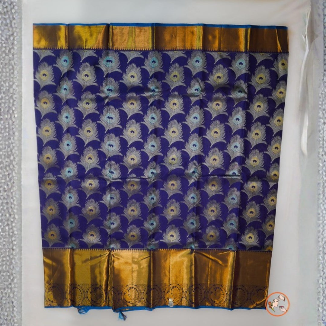 Pepsi Blue Pure Kanchi Silk