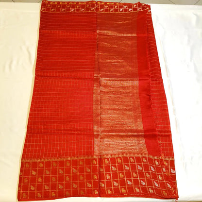Red Viscose Silk Saree Vivahasilks