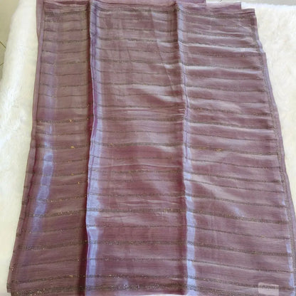 Pastel Purple Ilver stone work Partywear Saree Vivahasilks