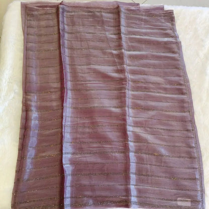 Pastel Purple Ilver stone work Partywear Saree Vivahasilks