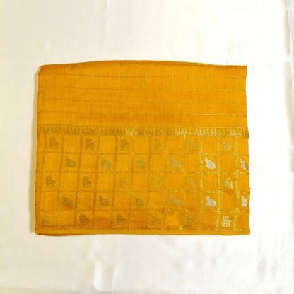 Yellow Viscose Silk Saree Vivahasilks